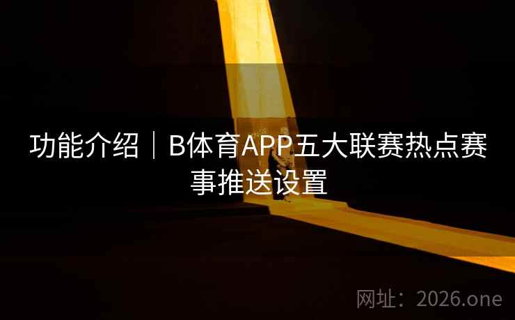 功能介绍｜B体育APP五大联赛热点赛事推送设置